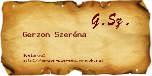 Gerzon Szeréna névjegykártya